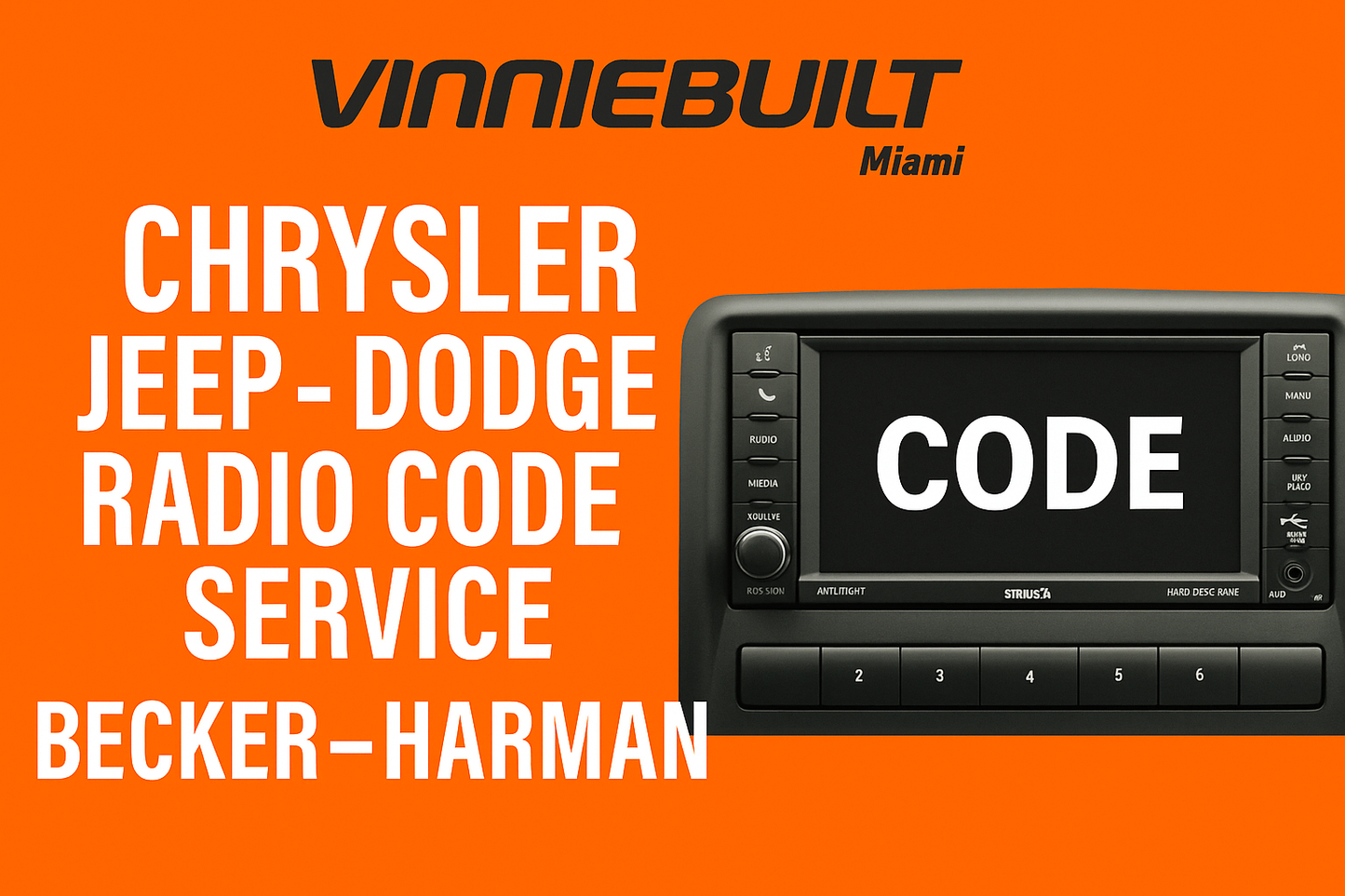 Chrysler Jeep Dodge Radio Code Service – Becker–Harman