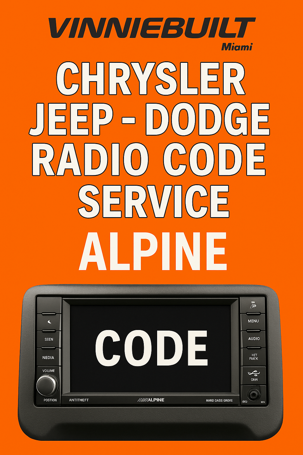 Chrysler Jeep Dodge Radio Code Service – Alpine