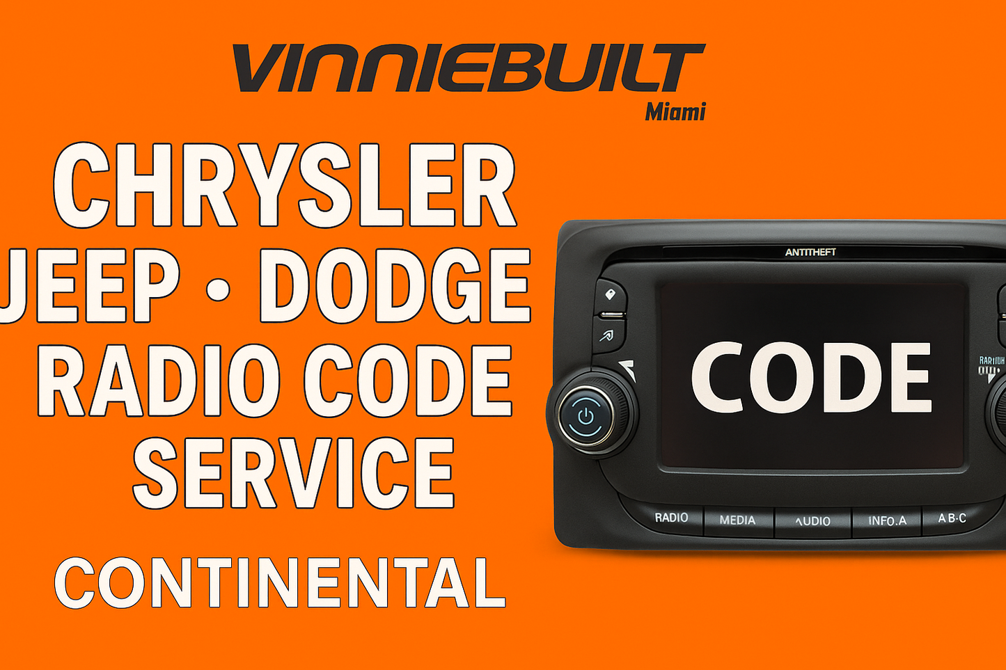 Chrysler Jeep Dodge Radio Code Service – Continental