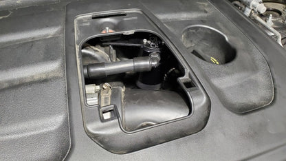 J&amp;L 16-25 Dodge Durango / Jeep Grand Cherokee 3.6L Oil Separator 3.0 Passenger Side - Black Anod