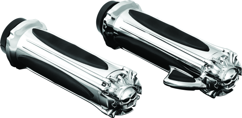 Kuryakyn Zombie Grips With Throttle Boss Throttle-By-Wire Chrome