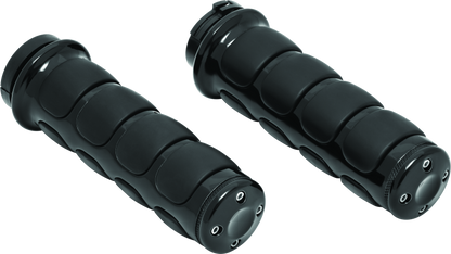 Kuryakyn ISO Grips Without Throttle Boss Dual Cable Black
