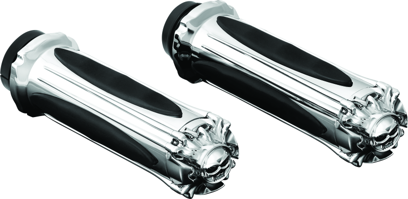 Kuryakyn Zombie Grips Without Throttle Boss Throttle-By-Wire Chrome