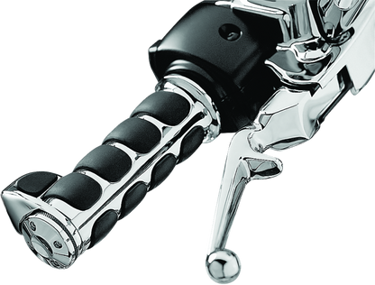 Kuryakyn ISO Grips With Throttle Boss Throttle-By-Wire Chrome
