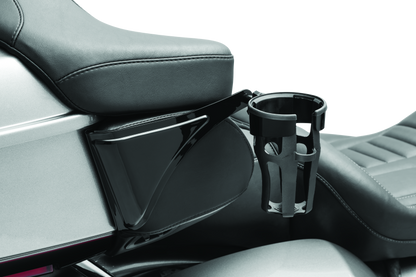Kuryakyn Reflex Drink Holder Right Side HD Touring Passenger Mount 14 and Up Gloss Black