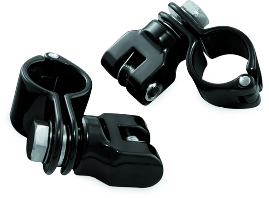 Kuryakyn 1-1/4inch Magnum Quick Clamp With Clevis Black (Pair)