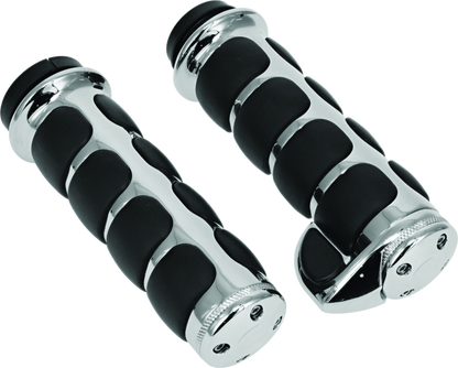 Kuryakyn ISO Grips With Throttle Boss Throttle-By-Wire Chrome