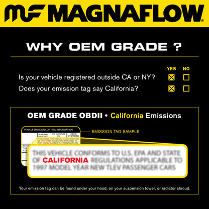 MagnaFlow Univ Cat Conv 2.5in Inlet/Outlet Center/Center Round 3in Body L x 5in W x 8.75in Overall L