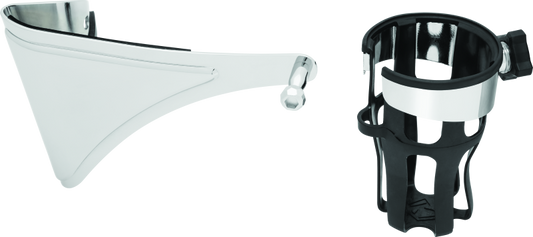 Kuryakyn Reflex Drink Holder Right Side HD Touring Passenger Mount 14 and Up Chrome