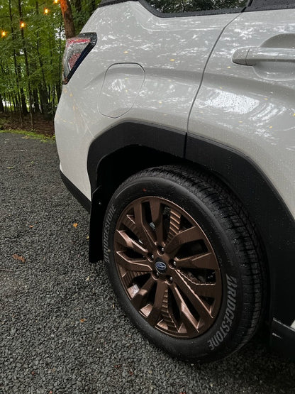 Rally Armor 25-26 Subaru Forester &amp; Hybrid Black UR Mud Flap w/Grey Logo