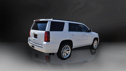 Corsa 2015-2020 Chevy Tahoe/GMC Yukon Cat-Back Exhaust Sport 3in Single Side Twin Black 4in Tips