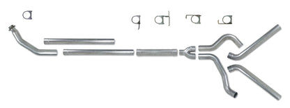 Diamond Eye KIT 4in Turbo Back MFLR RPLCMENT PIPE DUAL AL: 94-02 DODGE CUMMINS 5.9L