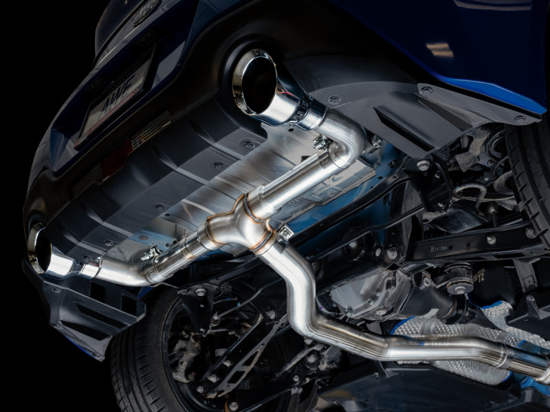 AWE Tuning Subaru BRZ/ Toyota GR86/ Toyota 86 Track Edition Cat-Back Exhaust- Chrome Silver Tips