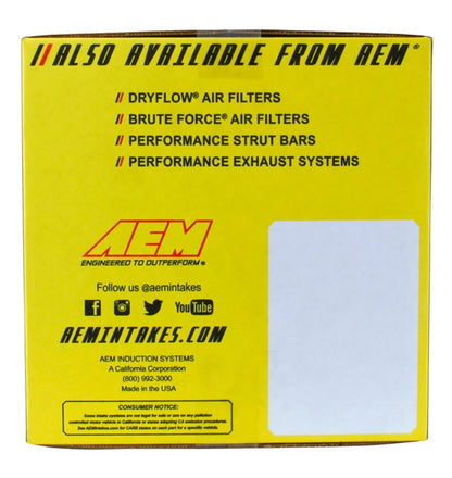 AEM C.A.S. 19 Toyota Corolla Hatchback 2.0L F/I Cold Air Intake