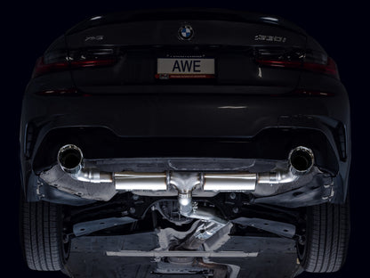 AWE Tuning 19-23 BMW 330i / 21-23 BMW 430i Base G2X Touring Axle-Back Exhaust - Chrome Silver