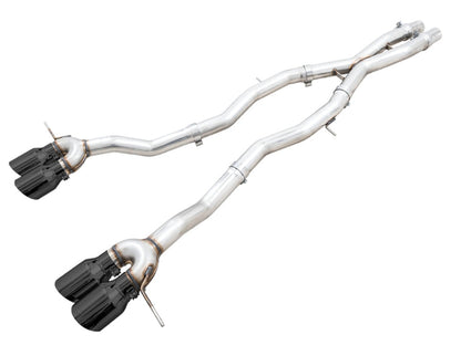 AWE Tuning Track Edition Cat-Back Exhaust for BMW G8X M3/M4 - Diamond Black Tips