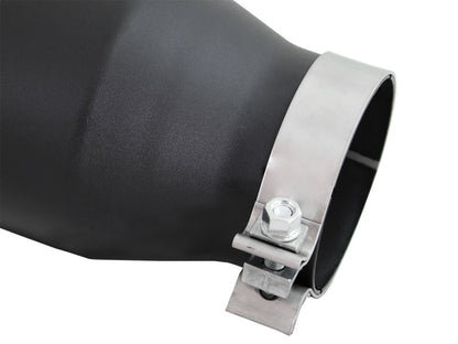 aFe Diesel Exhaust Tip Bolt On Black 4in Inlet x 6in Outlet x 12in