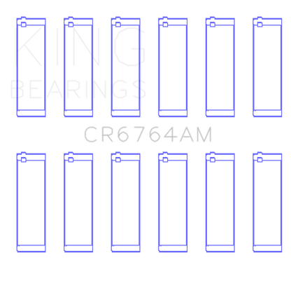 King Engine Bearings VW AES/AUE/ABV Connecting Rod Bearing Set (Set of 6) - Size STD