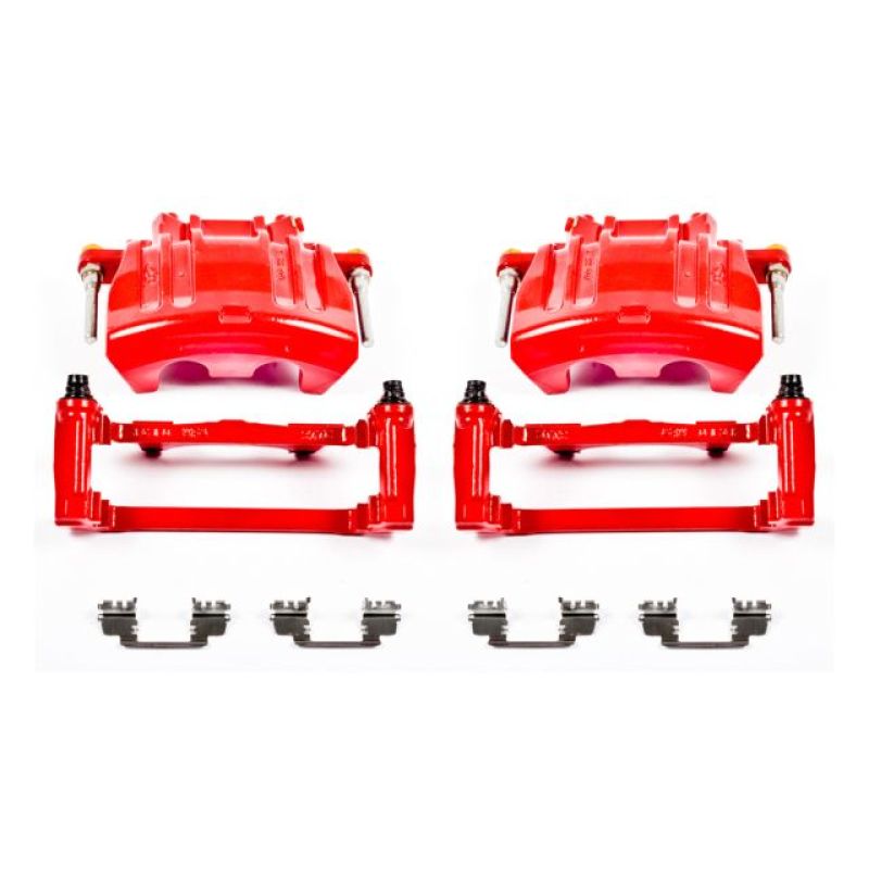 Power Stop 2012 Chrysler 300 Front Red Calipers w/Brackets - Pair