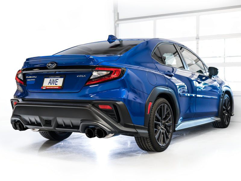 AWE Tuning 2022+ VB Subaru WRX Track Edition Exhaust - Diamond Black Tips