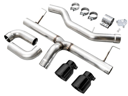 AWE Tuning 19-23 BMW 330i / 21-23 BMW 430i Base G2X Track Edition Axle-Back Exhaust - Diamond Black
