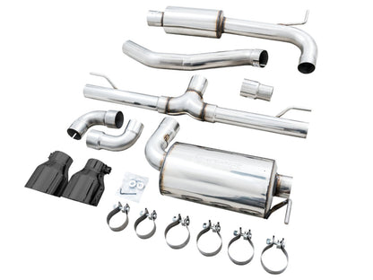 AWE Tuning 2022 VW GTI MK8 Touring Edition Exhaust - Diamond Black Tips