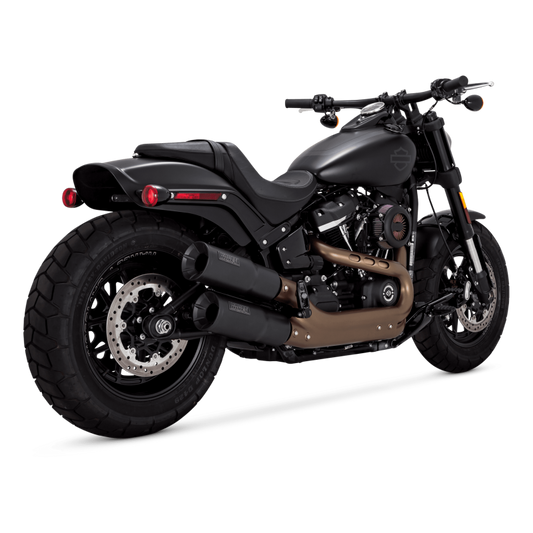 Vance & Hines HD Softail 18-22 Fatbob Hi-Output S/O Black Slip-On Exhaust