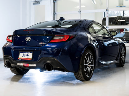 AWE Tuning Subaru BRZ/ Toyota GR86/ Toyota 86 Touring Edition Cat-Back Exhaust- Diamond Black Tips